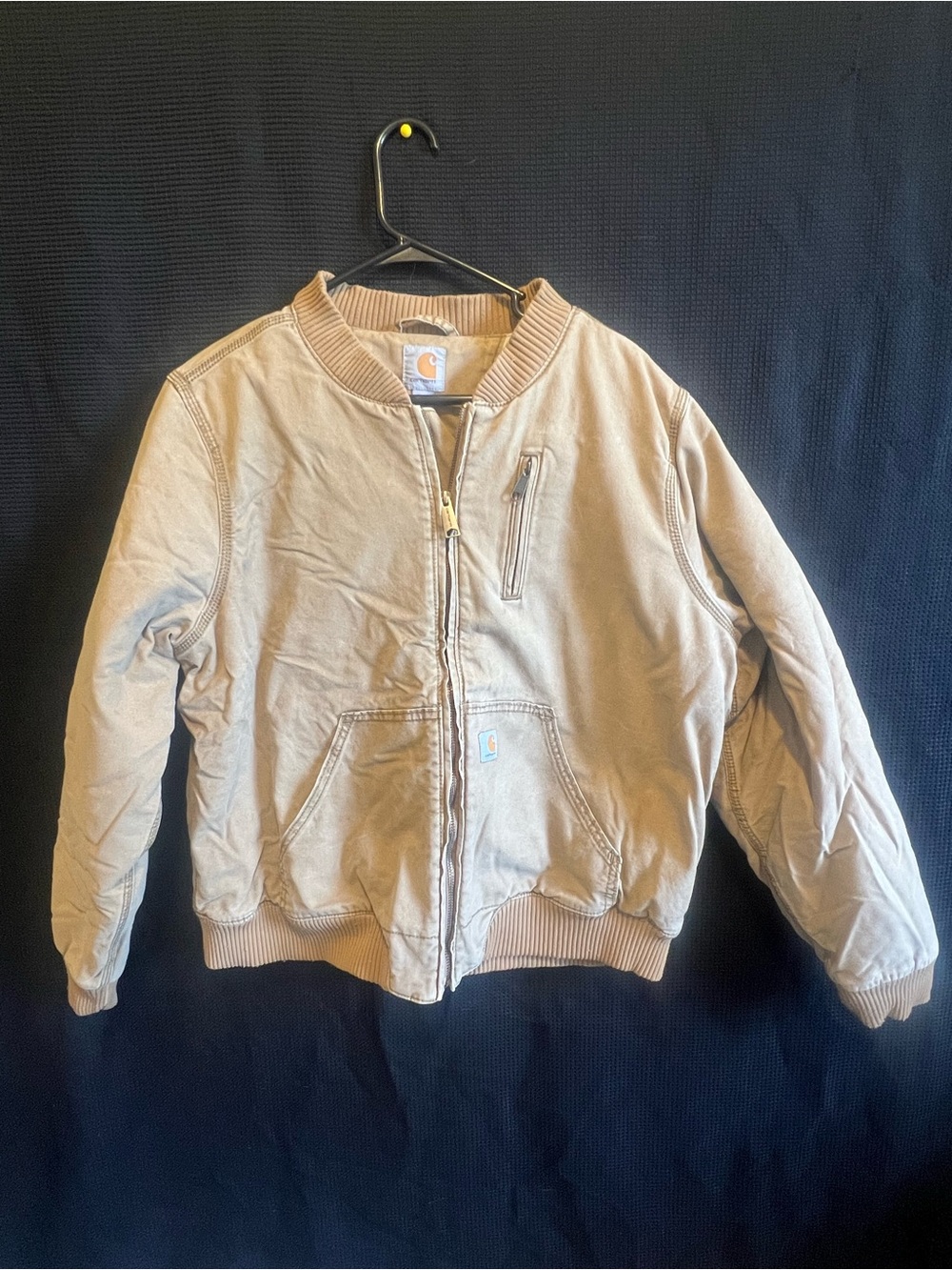 Carhartt Women’s XL Tan Sandstone Duck Bomber Jacket Full Zip Canvas